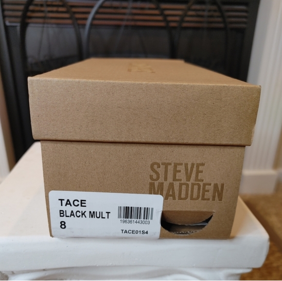 STEVE MADDEN TACE STUDDED SANDAL, BLACK 8 - Picture 2 of 16